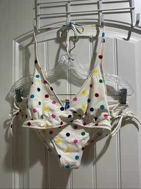 delia’s White Polka Dot Bikini Set